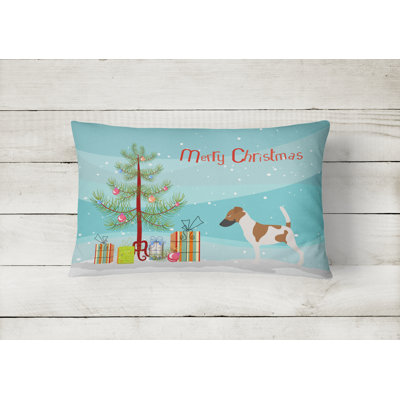  Smooth Fox Terrier Christmas Indoor/Outdoor Throw Pillow