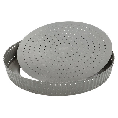 BAKERS BEST Tarte Pan Perforated Round 9.5X1.5"