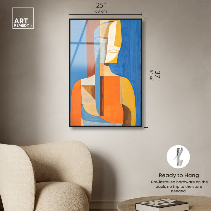 «Profile in P pièces I», impression murale encadrée par Art Remedy, cadre noir, 24 x 36, 37"H x 25"W, Black Frame