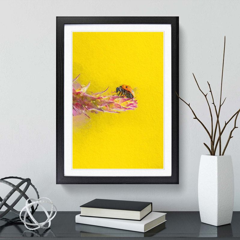 Ladybird - Picture Frame Painting Print, 48cm H x 36cm W x 2cm D, Black Framed