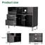 Armoire de rangement rabattable avec multiprise et 2 tiroirs-17730013