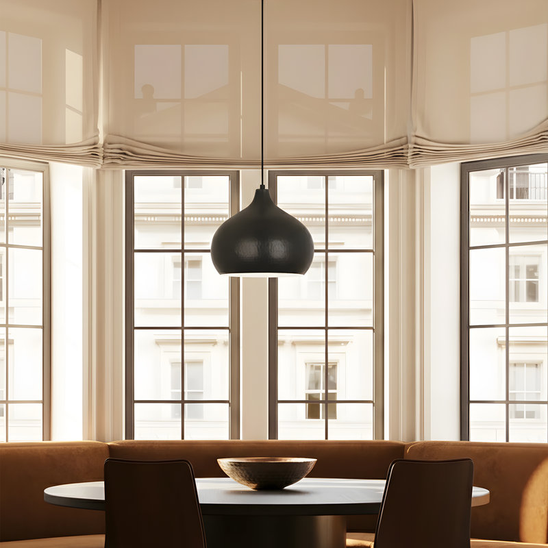 Dal 1 - Light Pendant, Polished Nickel/Black, Polished Nickel