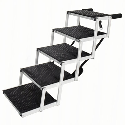 Foldable 5-Step Dog Stairs with Non-Slip Surface