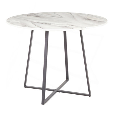 Cosmo Contemporary Dining Table In Metal