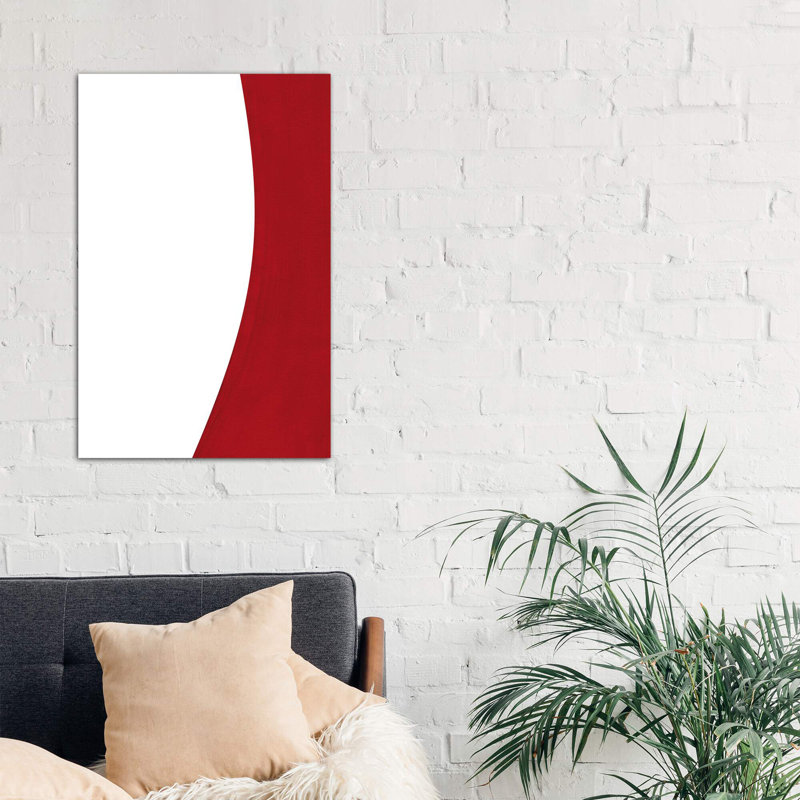 Minimal Red I - Wrapped Canvas Print, 152.5 cm H x 101.5 cm W