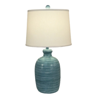 White Washed Leaf Bee Hive Table Lamp