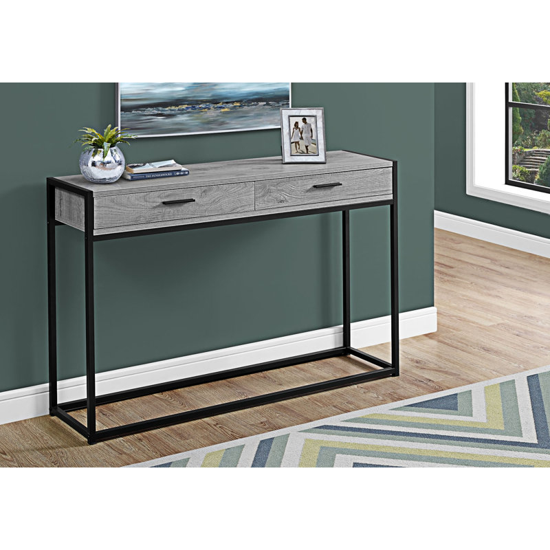 Console avec tiroirs de rangement, Gris