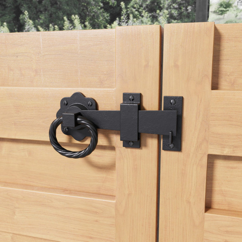 Wrought Iron Floral Pattern Latch
