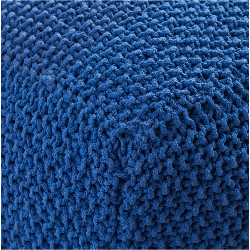 Pouf en coton tricoté Pim 20,5 x 20,5 x 16,5