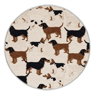 Washable Nederlandse Kooikerhondje Dogs Area Rug