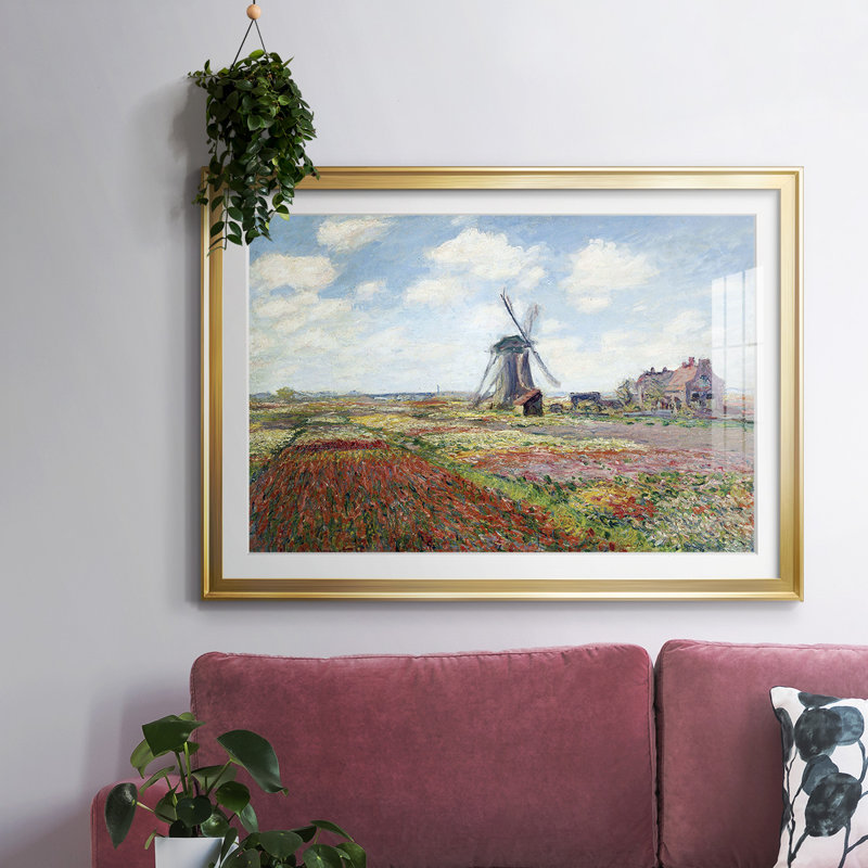 Tulipes des Pays-Bas par Monet, H 15 po x l 21 po x P 1,5 po, Or