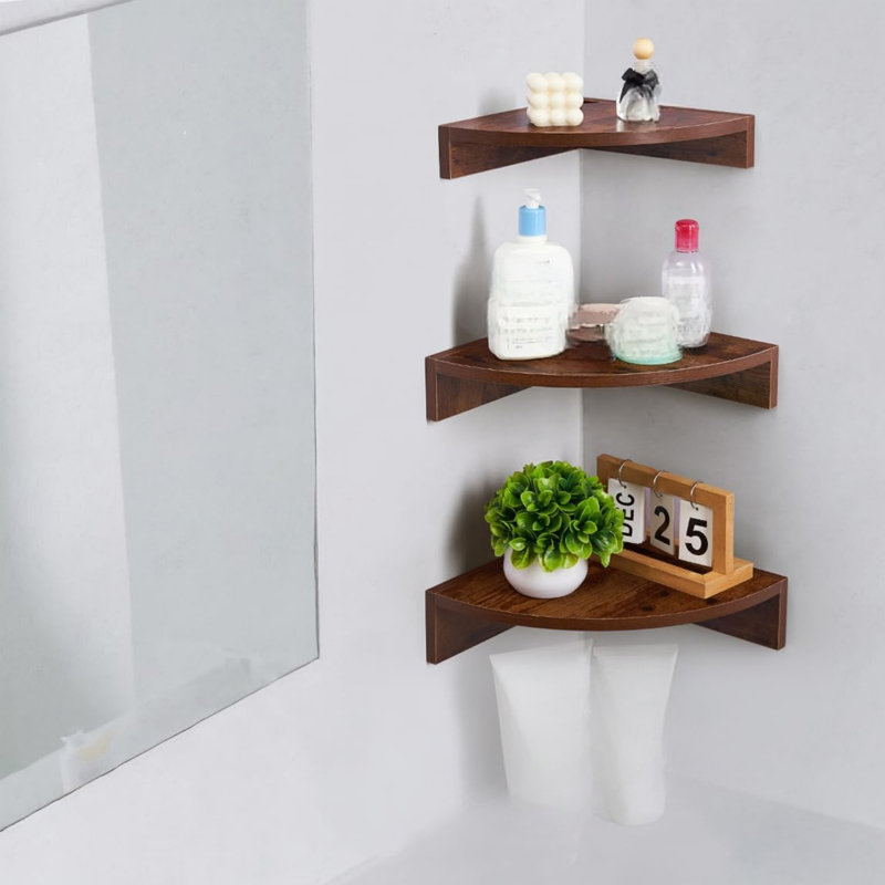 Solid Wood Corner Shelf