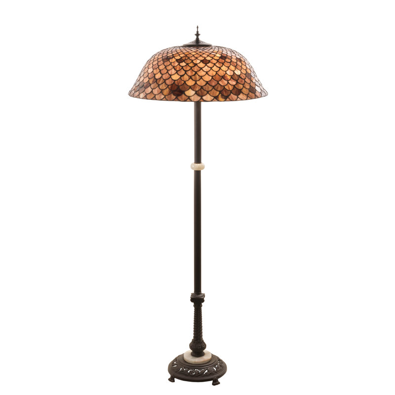 62" High Fishscale Floor Lamp