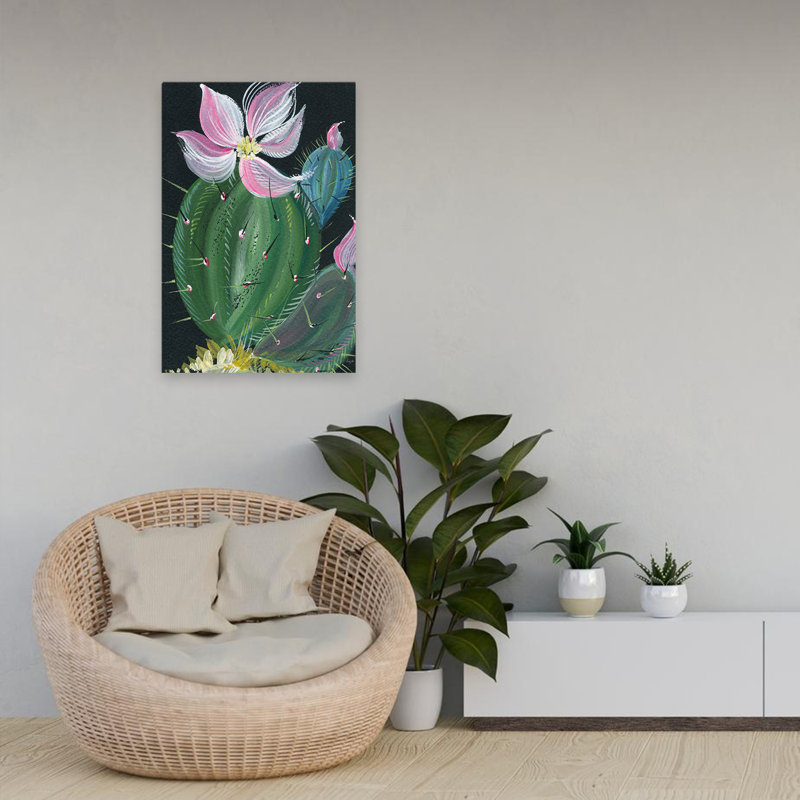 Jardin et cactus contemporain I, H 24 po x l 16 po