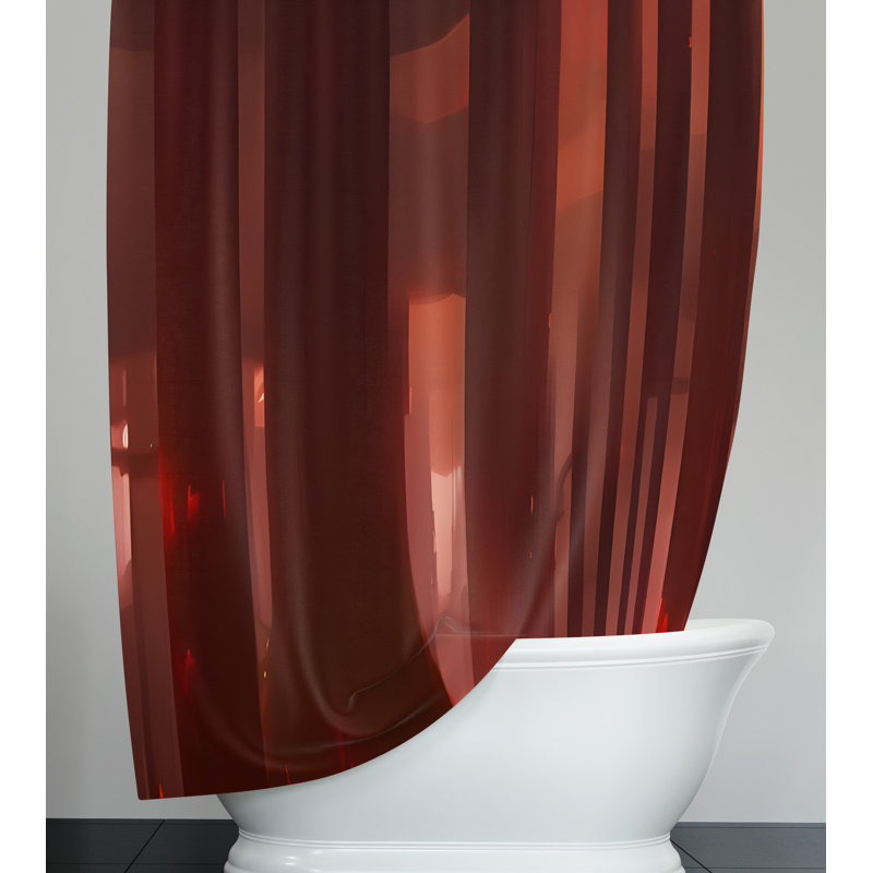 Striped Shower Curtain, 72" H x 70" W