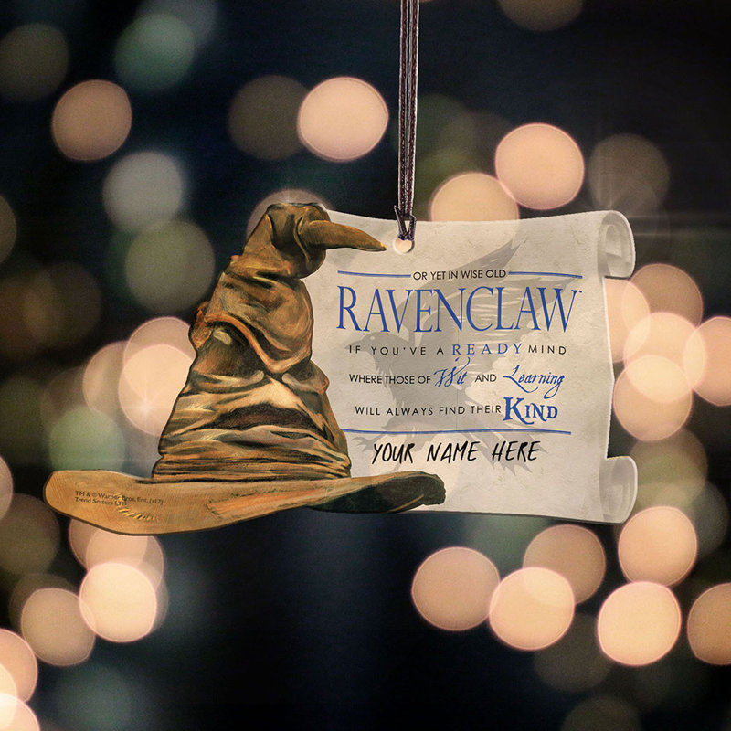 Décoration en forme d’acrylique suspendue personnalisée ravenclaw à trier hat Harry Potter, Oui