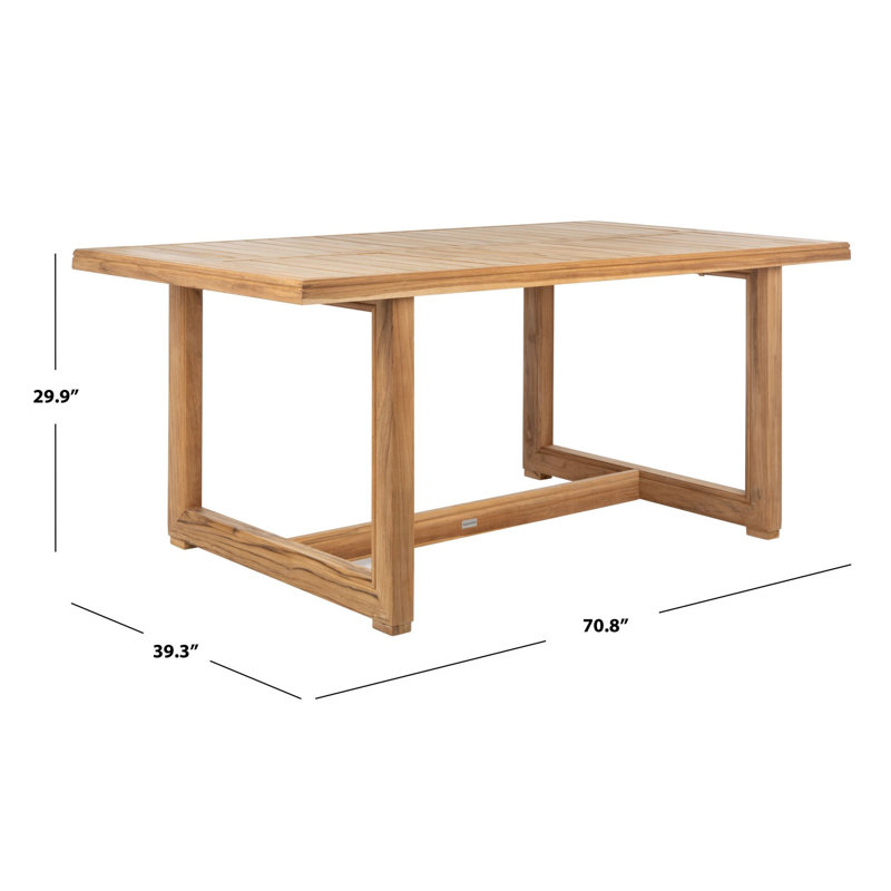Ensemble de salle à manger rectangulaire avec coussins 70,8 po Melrose, Brun