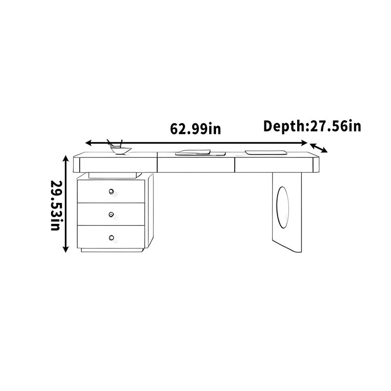 Embry, White/Gold, 29.53" H x 62.99" W x 27.56" D