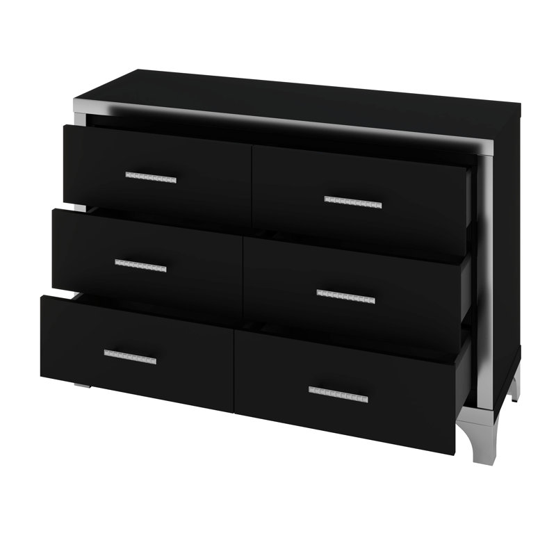 Commodes de commode, meubles de chambre à coucher modernes, Noir