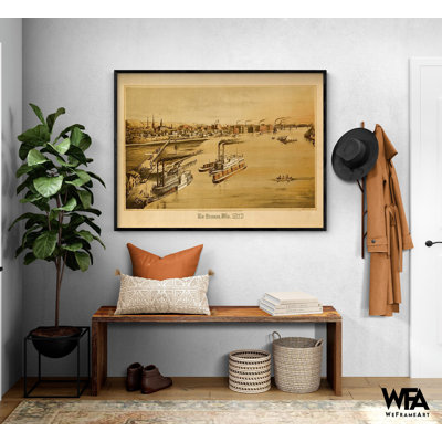 La Crosse-Wisconsin, 1873, impression antique de La Crosse
