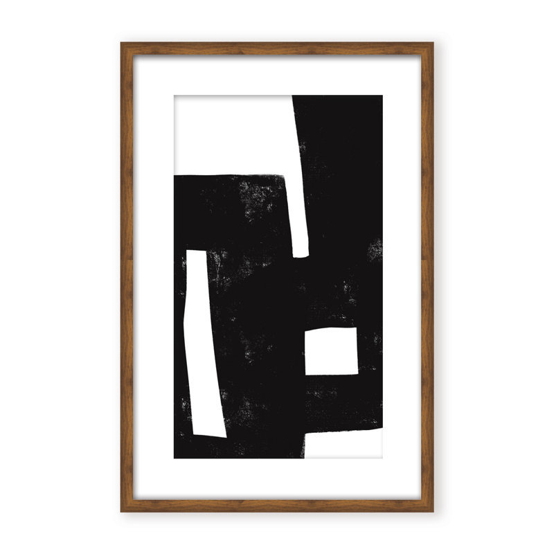 Abstract I Was Never There by  - Picture Frame Painting on Paper, 36" H x 24" W x 1.125" D, Framed Print, Black