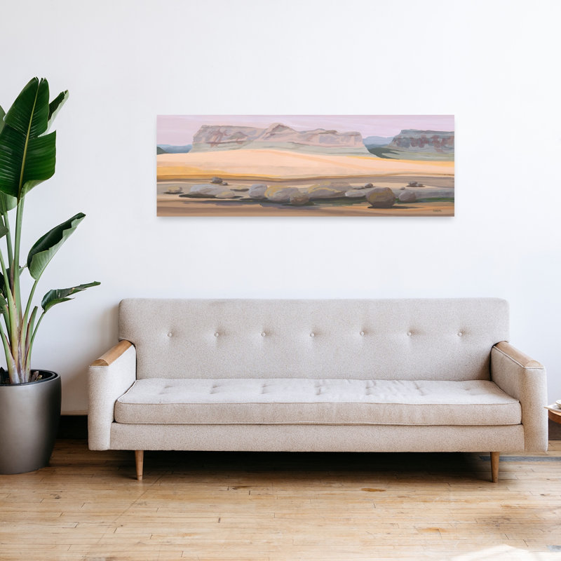 Desert Rock Formations Peaceful Serene Tranquil Landscape Nature, art mural, H 16 po x l 48 po