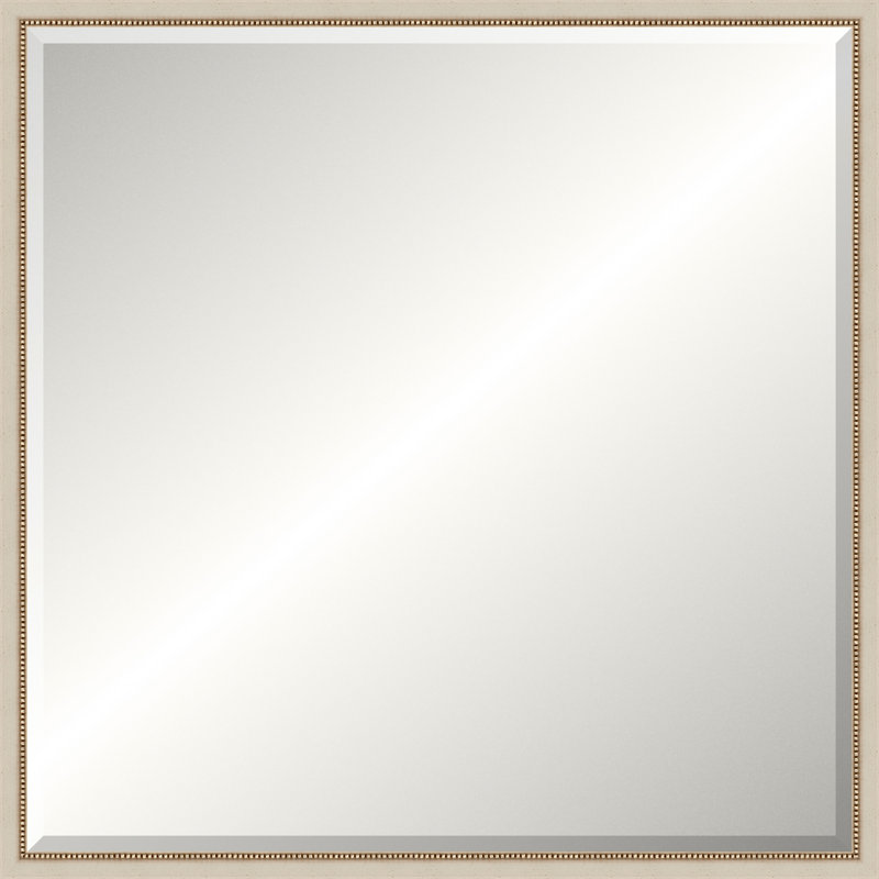 Off-White Old World Mirror, Medium Square