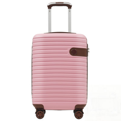 3-Piece Lightweight Carry-On Luggage Set with Wheels, Airline Approved ABS Suitcases for Travel Convenience and Durability