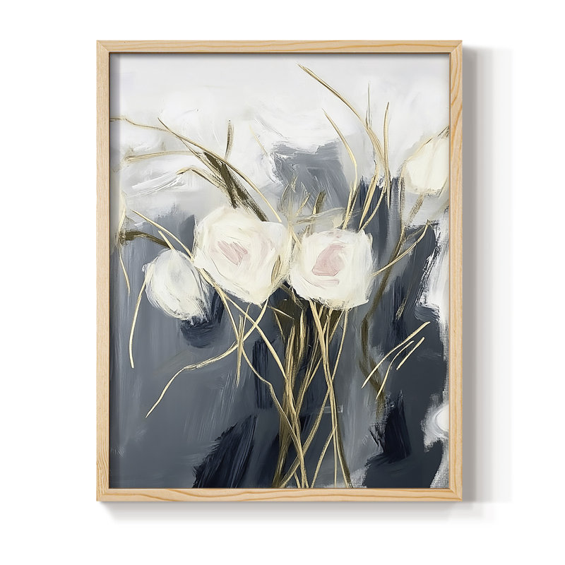 «FLORAL Series DCLxxvii», reproduction encadrée - bois massif, H 30 po x l 24 po