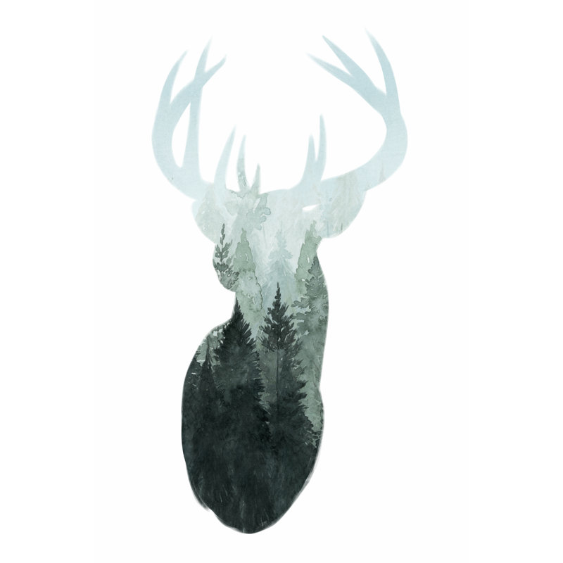 Forest Majesty I by Grace Popp - Painting, 76 cm H x 51 cm W, Black Floater Framed