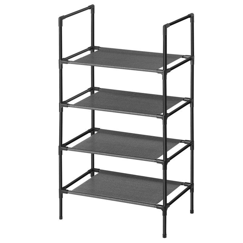 6 Pair Shoe Rack, Black