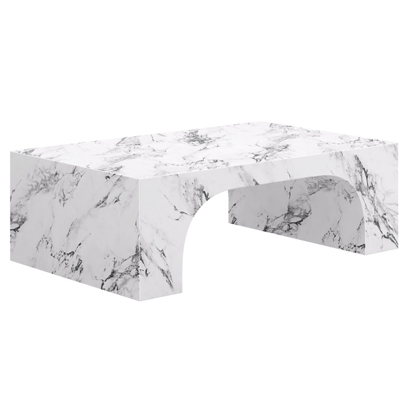 Table basse William Contract, Blanc, Marbre