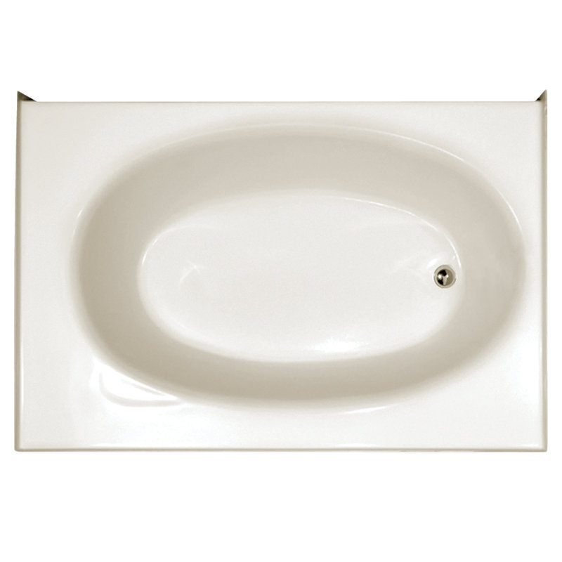  Kona 60" x 42" Alcove Soaking Bathtub, Biscuit, Right