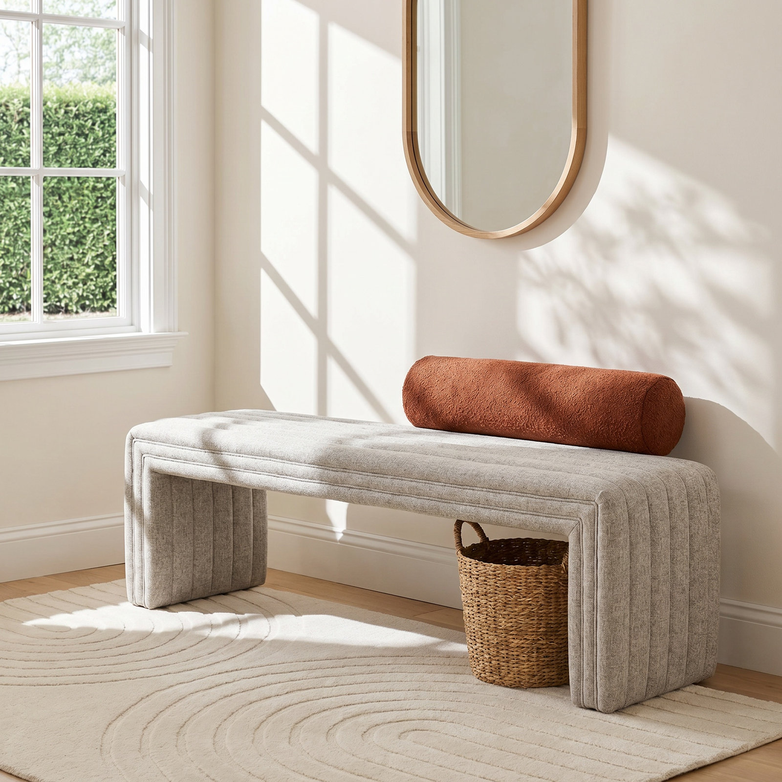 Brandt 61" Dining Bench, Orly Natural