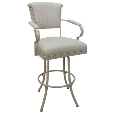 Ivette Miami Extra Tall 34" Metal Stool - Noam Base - Black