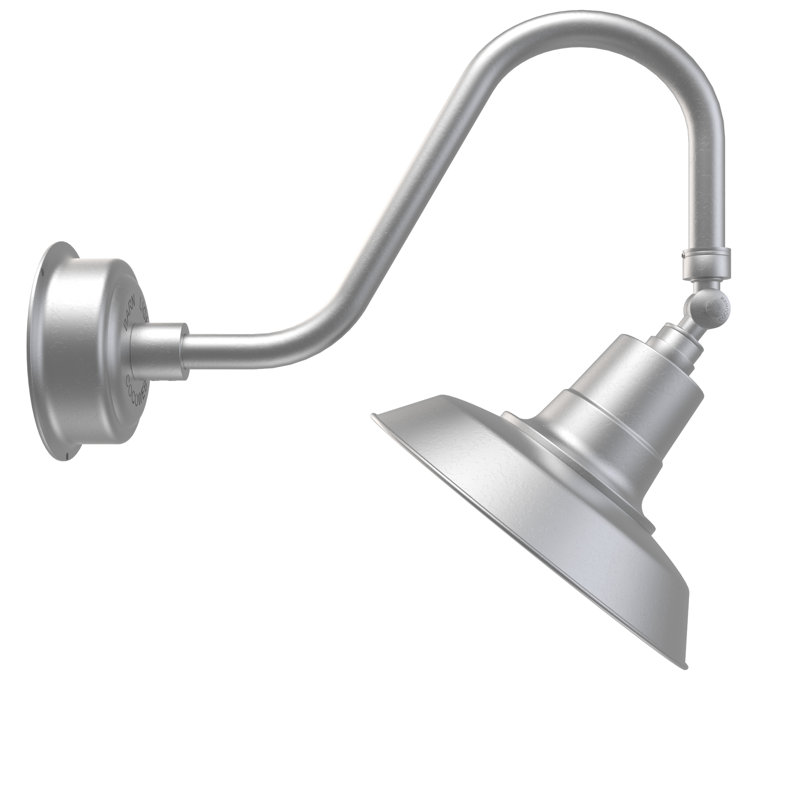 Luminaire de grange d’extérieur à del oldage, Argent galvanisé