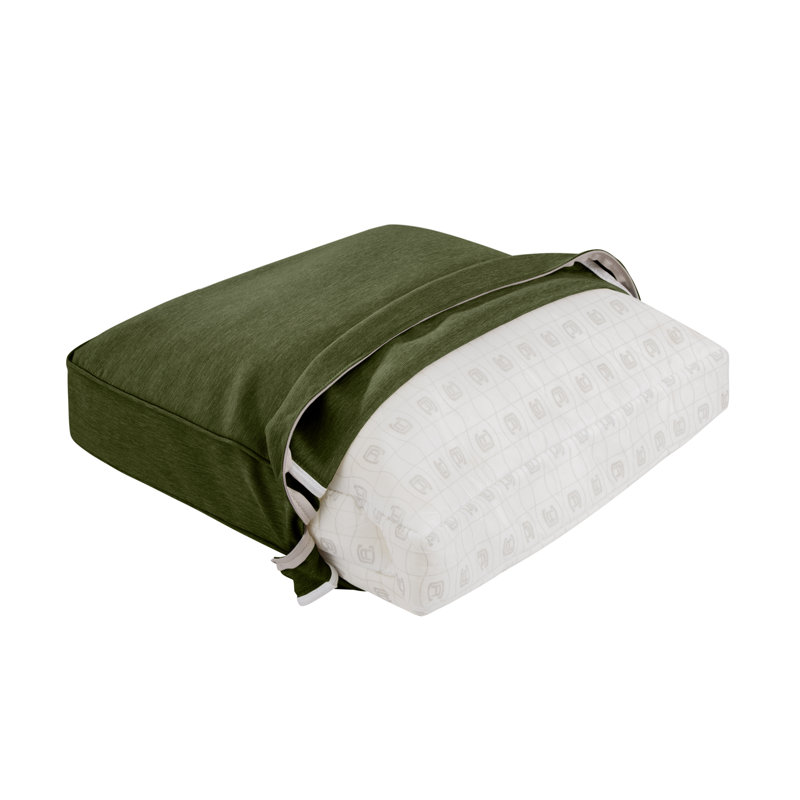 Coussin de dossier extérieur Montlake, H 15 po x l 21 po x P 4 po, Polyester fougère chiné