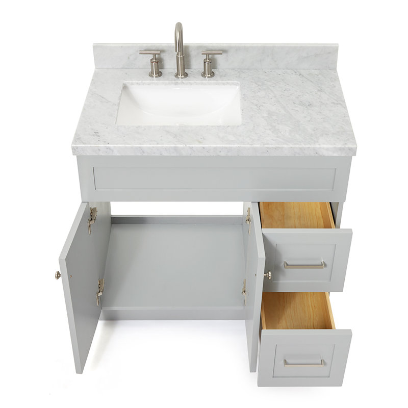 Ensemble de meuble-lavabo simple 37 po Hamlet, Gris