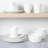 Martha Stewart 16 Piece Basket Weave New Bone China Embossed Porcelain Dinnerware Set