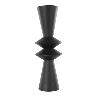 Cole And Grey Metal Art Deco Fluted Decorative Vase