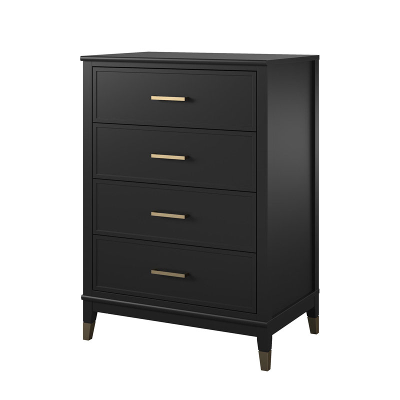 75cm W 4 - Drawer Chest of Drawers, Black