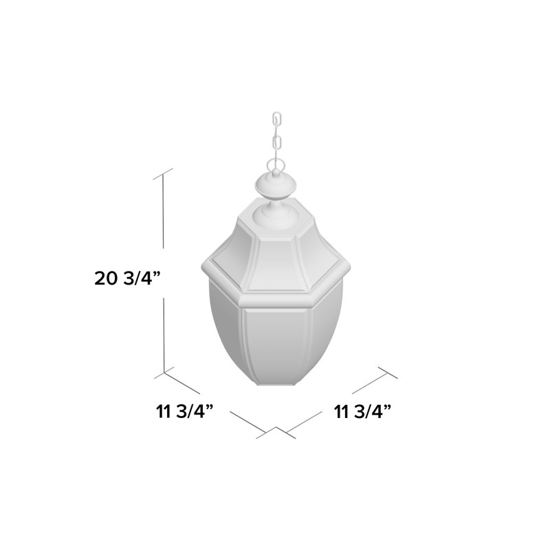 Lancaster Three Light Outdoor Pendant from Generation Lighting , Antique Bronze, No