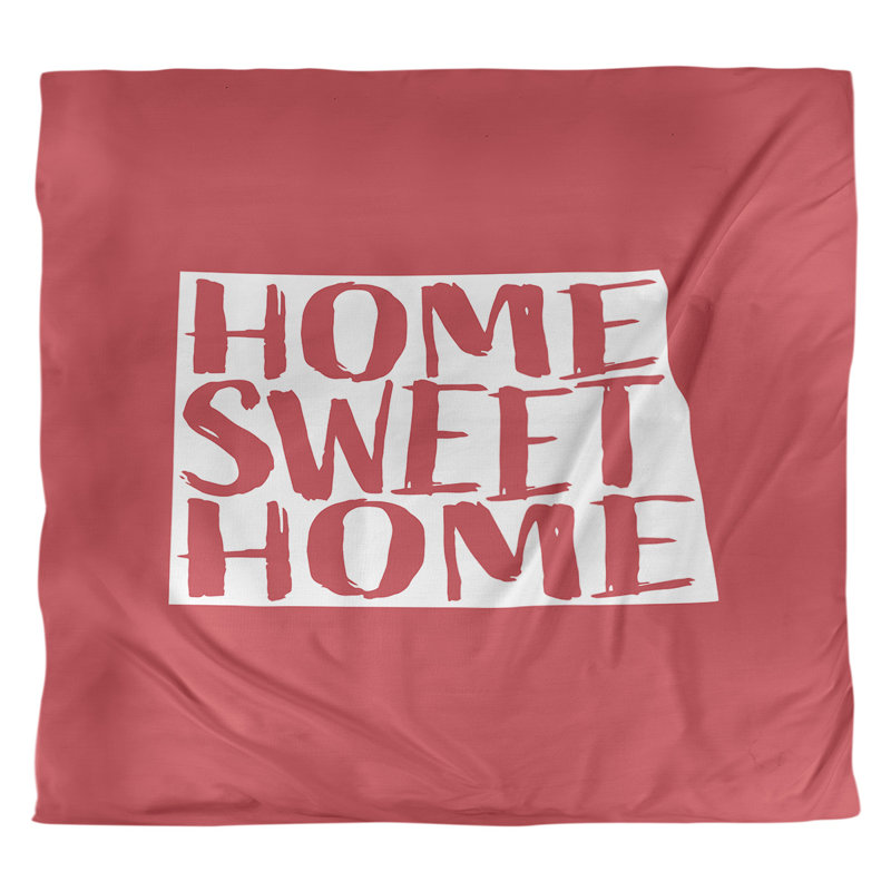 Housse de couette north dakota the home, Housse de couette pour très grand lit, Rouge, Microfibre