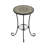 Patio Side Table With Shelf,Brown+Black