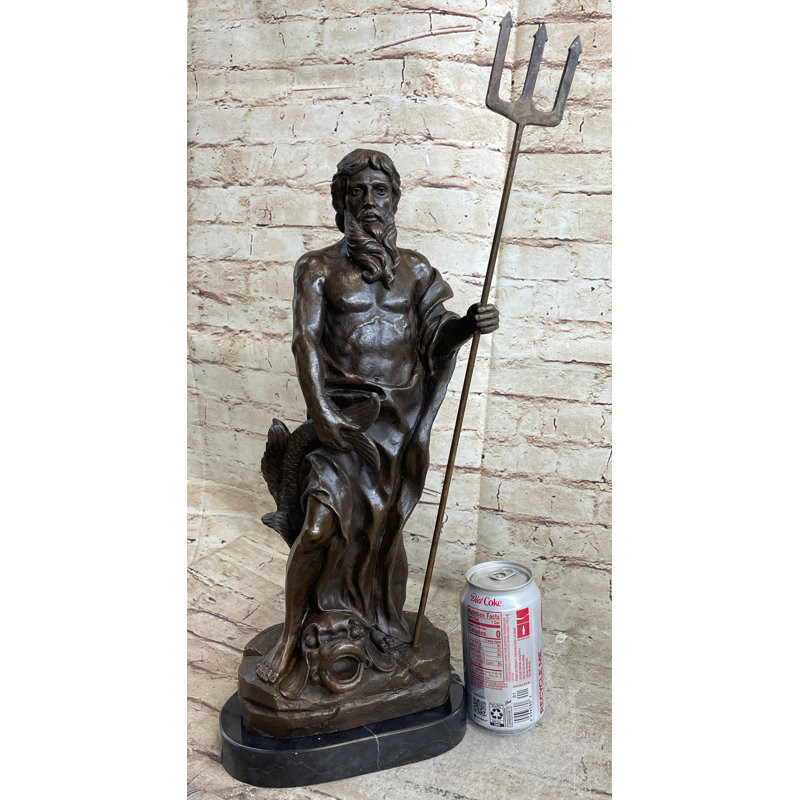 Statue de marbre Atlantide Poseidon Neptune Sea