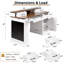 Bureau d'ordinateur de 55 po de largeur avec plateau pour clavier et station de recharge-582697972