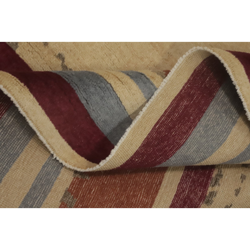 Tapis de style oriental à teinture végétale 9 x 12