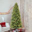 Arbre de Noël artificiel illuminé 6 pi, 300 lumières DEL blanc chaud, 1032 pointes de branches mixtes en PVC + PE, structure à charnières, support en métal pour un soutien solide-1884137675