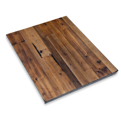 Solid + Manufactured Wood Rectangular Metal Edge Edge Table Top