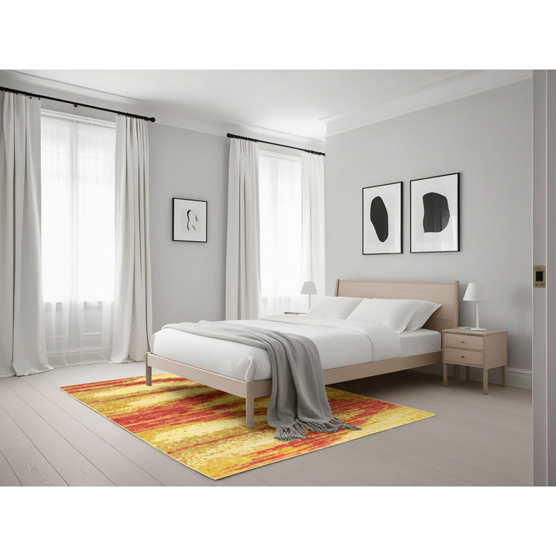 Abstract Indoor Rug, Rectangle 5' x 7'